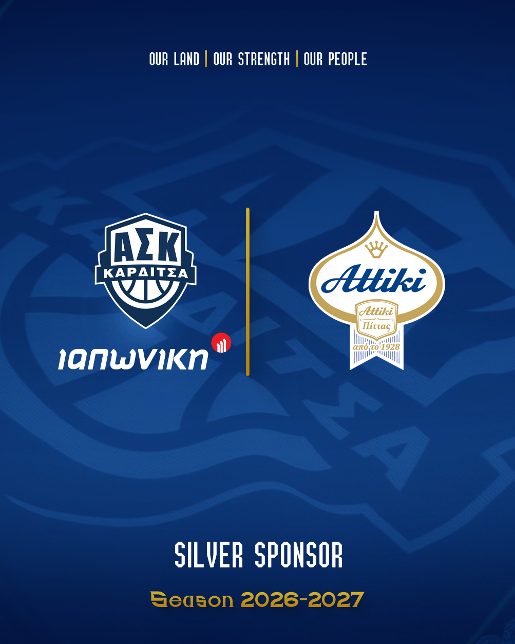 A.S. Karditsa IAPONIKI announces the renewal of its partnership with “Bee Culturing Co. Attiki  – Alex. Pittas S.A.”, which will stand by our team as a Silver Sponsor for the 2026–2027 season, for the 12th consecutive year.